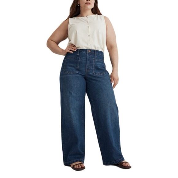 Madewell Denim - NWT Flawed Madewell The Perfect Vintage Wide Leg Patch Pocket Jean Size 32